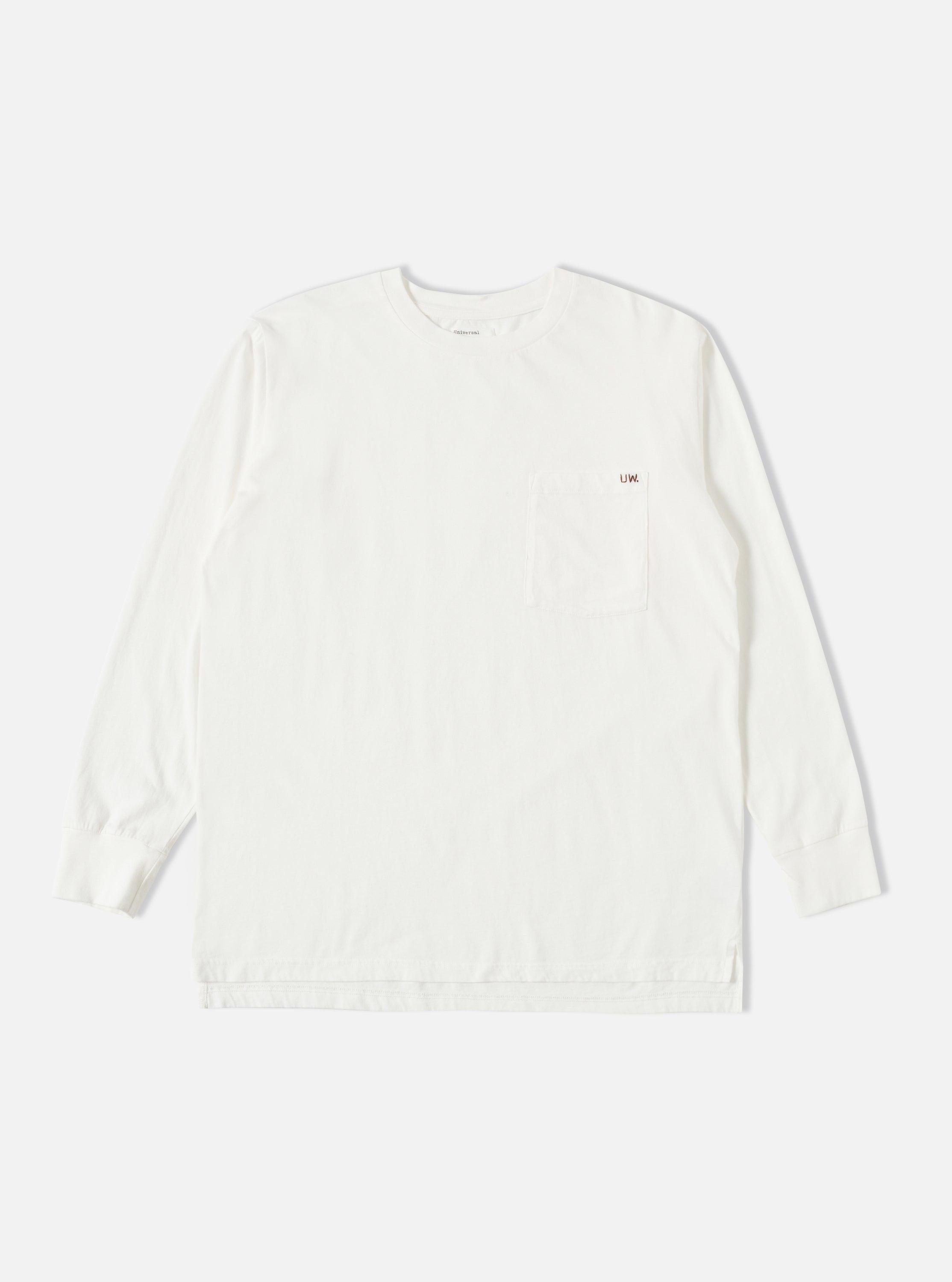 Universal Works L/S Tee in Ecru Organic Jersey Product Image