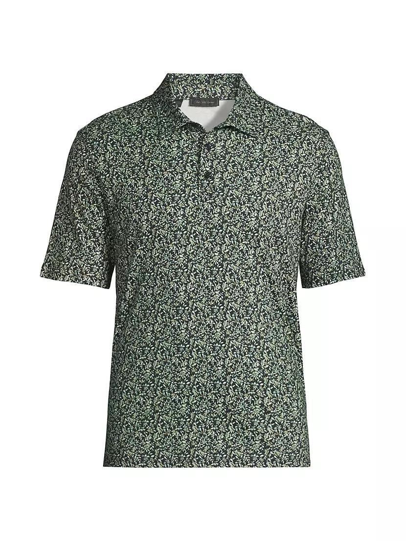 Leaf Print Cotton Shirt Product Image