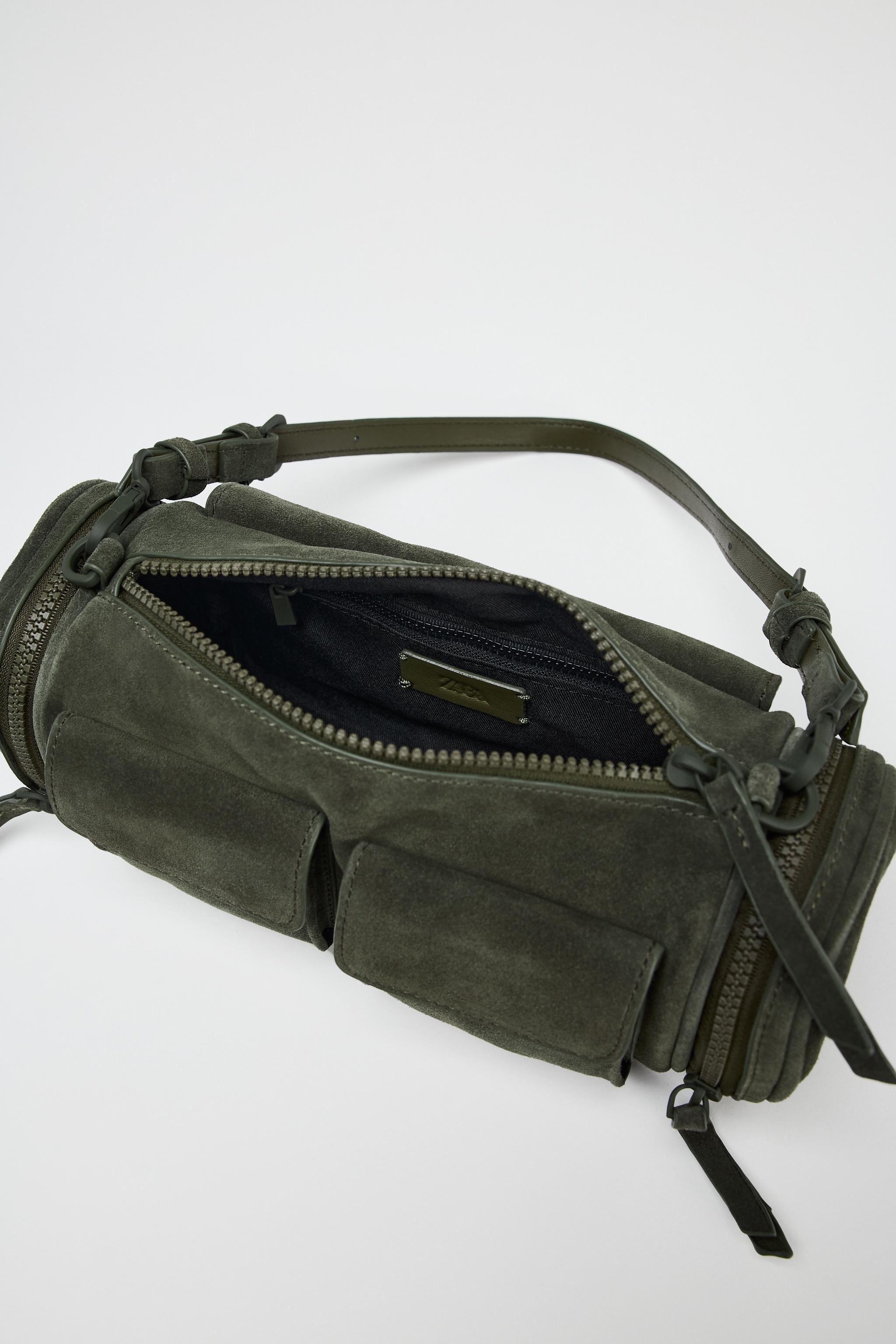 POCKETS SUEDE SHOULDER BAG Product Image