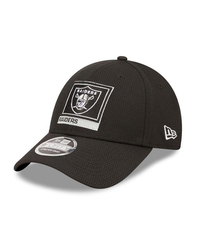 Mens New Era Black Las Vegas Raiders Framed AF 9FORTY Snapback Hat Product Image