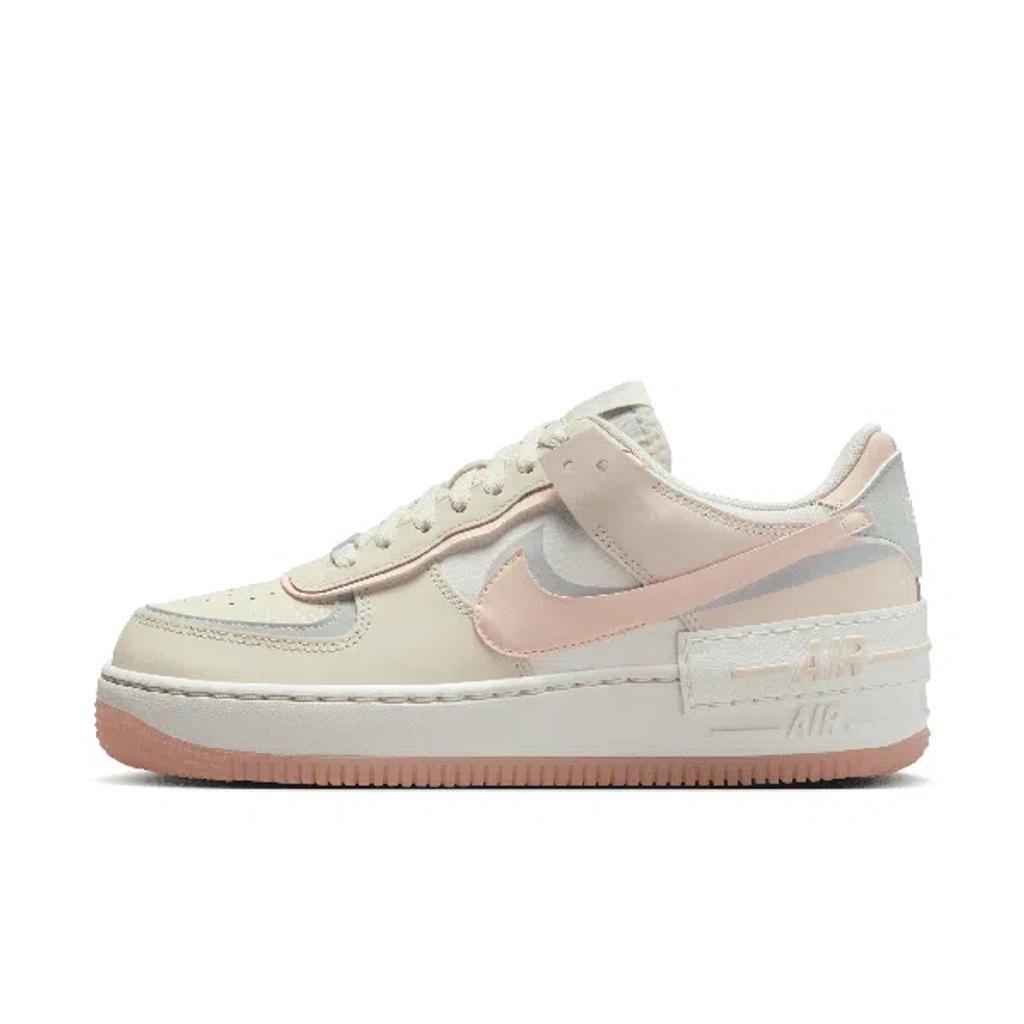 NIKE Women's Air Force 1 Shadow Shoes In Coconut Milk/crimson Tint/light Silver Product Image