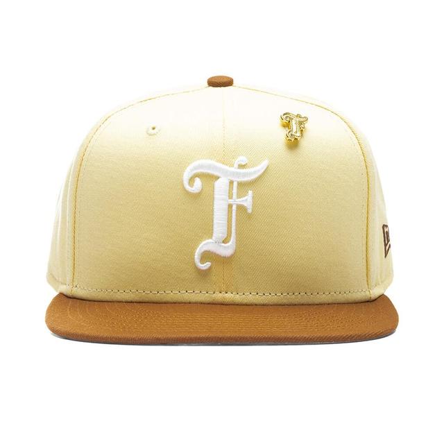 Feature x New Era Old English F Snapback Hat w/ Pin - Soft Yellow/Toasted Peanut Male Product Image