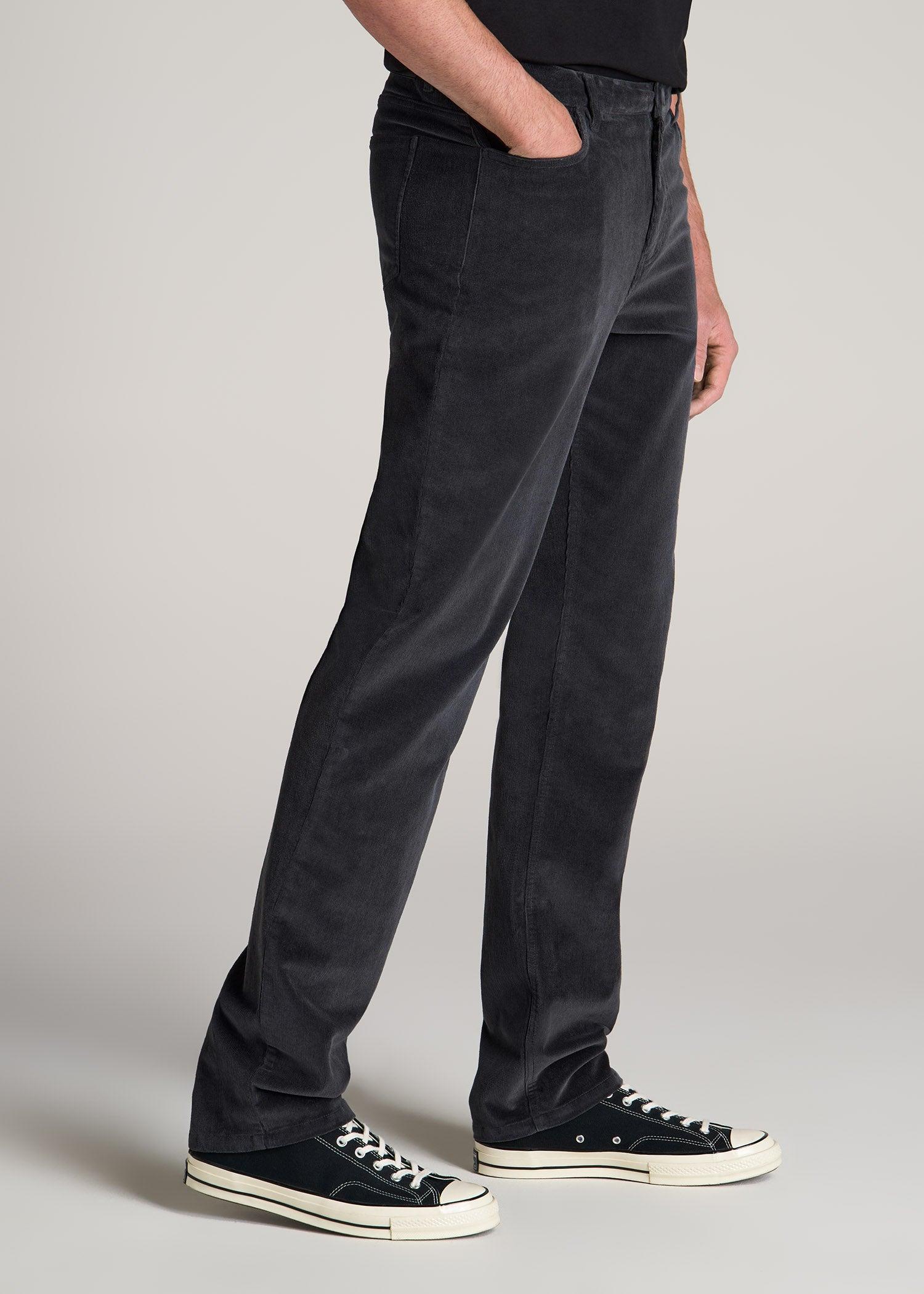 STRAIGHT-LEG Stretch Corduroy Pants for Tall Men in Iron Grey Male Product Image