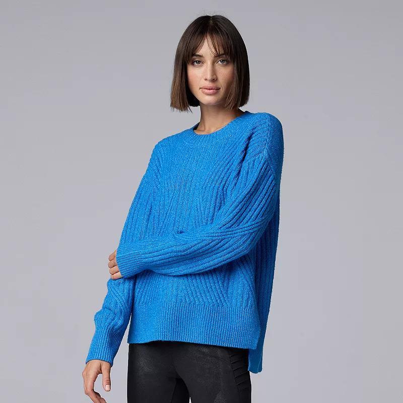 Womens Simply Vera Vera Wang Directional Rib Pullover Product Image