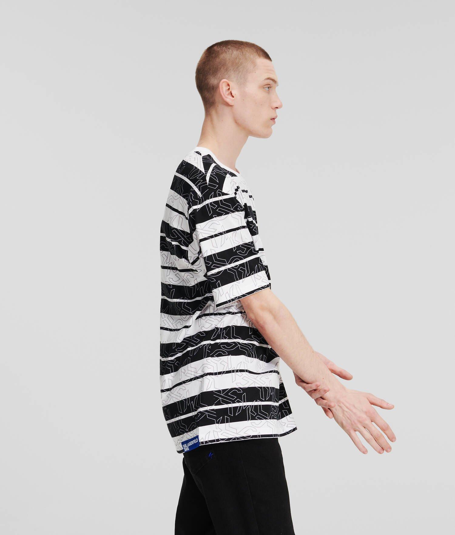 KLJ MONOGRAM STRIPED T-SHIRT Product Image