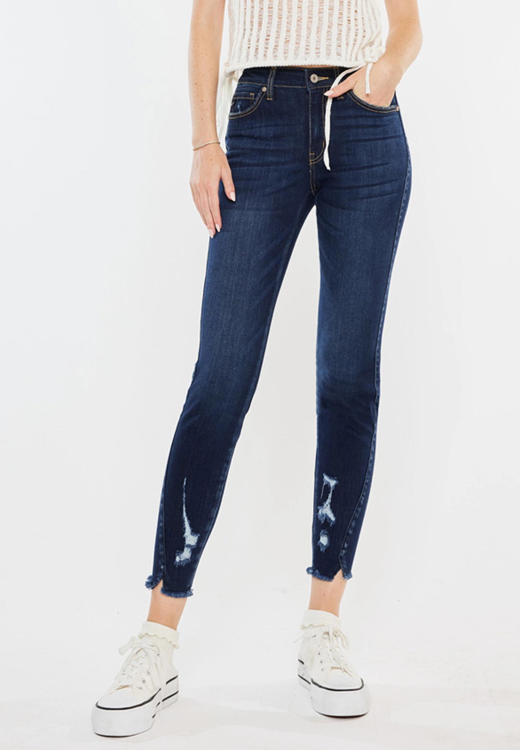 KanCan™ Ripped Mid Rise Skinny Ankle Jean product image