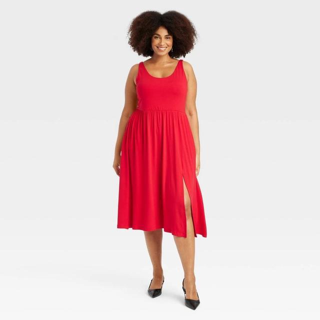 Womens Midi Ballet Dress - A New Day Red XXL Product Image