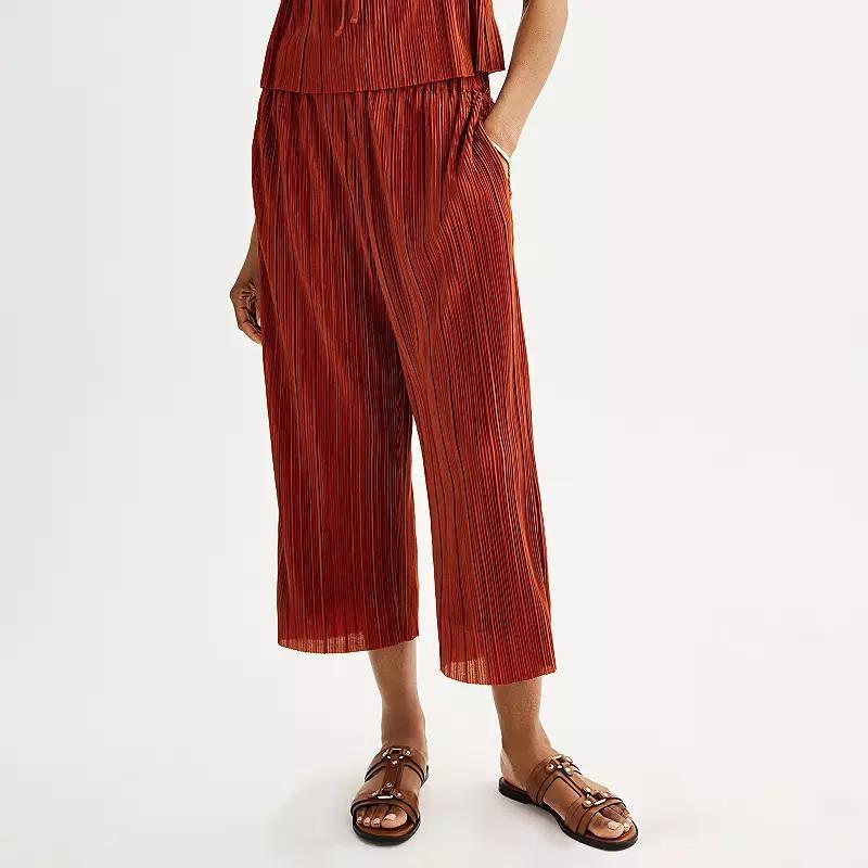 Womens Nine West Pull-On Wide-Leg Crop Pants product image