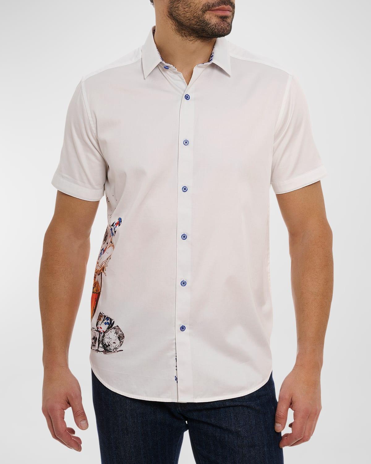 Mens Ice & Dice Printed Button-Front Shirt Product Image