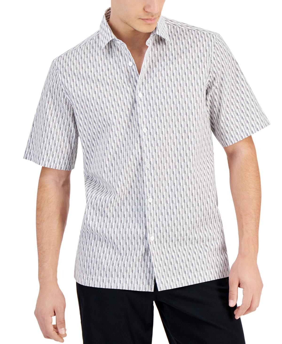 Alfani Mens Regular-Fit Geo-Print Button-Down Shirt, Created for Macys Product Image