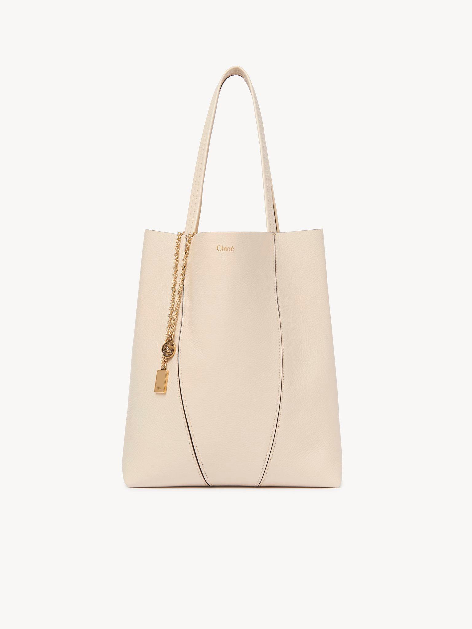 Chloé Spin tote bag in grained leather Product Image