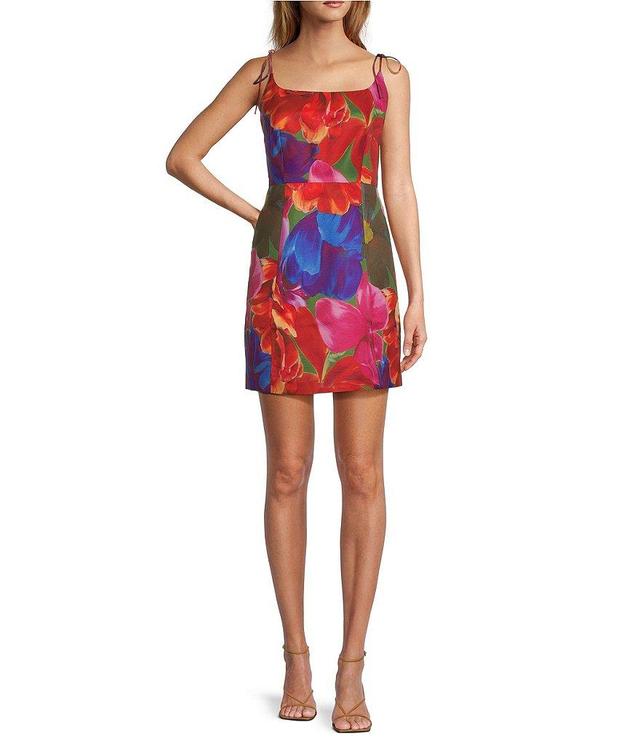 Ted Baker London Jyneed Woven Floral Print Sleeveless Mini Dress Product Image