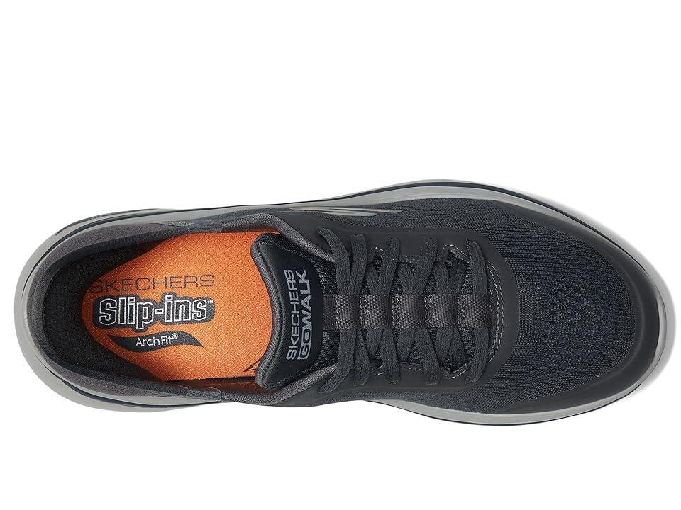 SKECHERS Performance Hands Free Slip-Ins Go Walk Arch Fit 2.0 - Simplicity 2 (Charcoal/Orange) Men's Walking Shoes Product Image