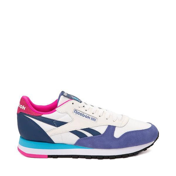 Mens Reebok Classic Leather Athletic Shoe - Chalk / University Blue / Laser Pink Product Image