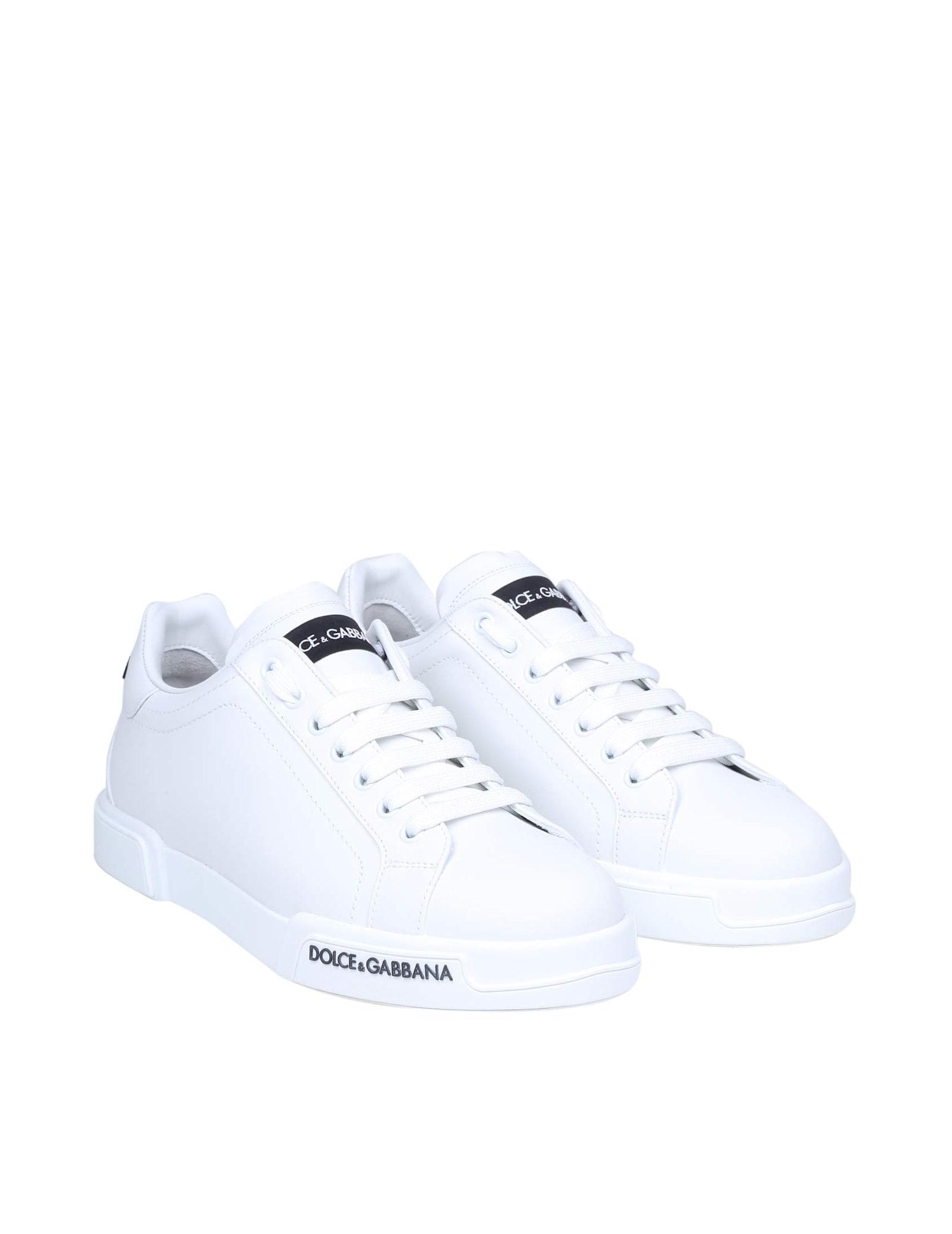 Portofino Sneakers In White Leather Product Image