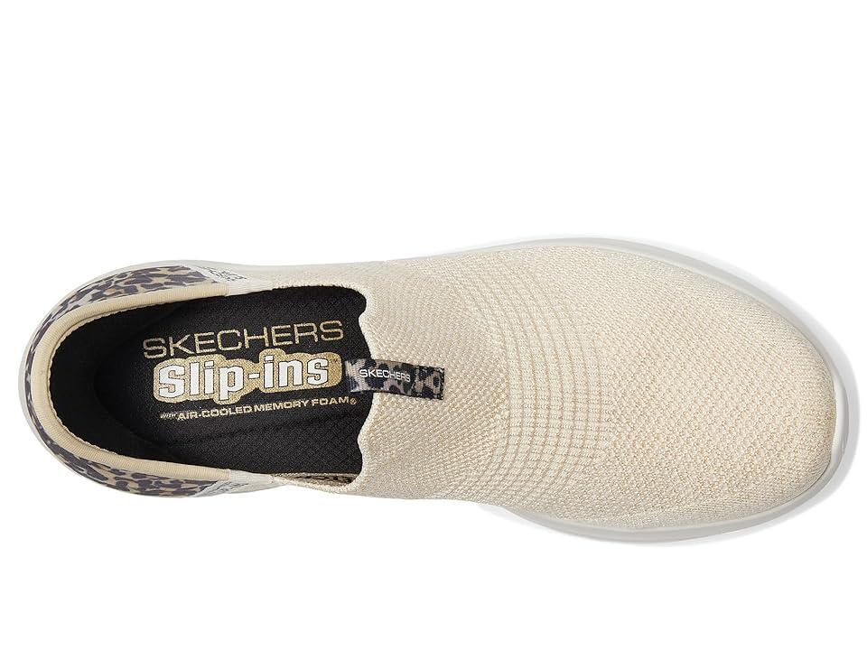 SKECHERS Hands Free Slip-Ins Ultra Flex 3.0 Natural Step (Leopard) Women's Shoes Product Image