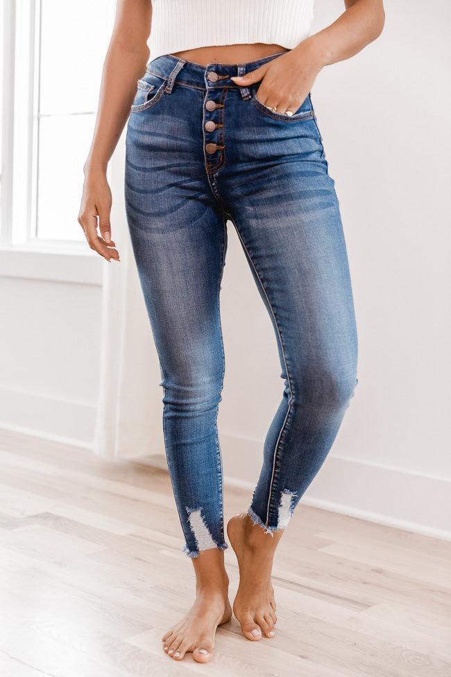 Gianna Distressed Medium Wash Jeans FINAL SALE Product Image