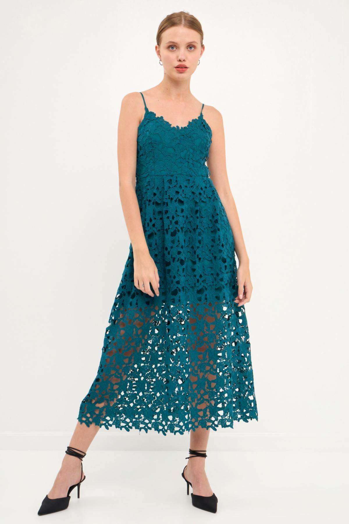 endless rose Womens Lace Cami Midi Dress Product Image