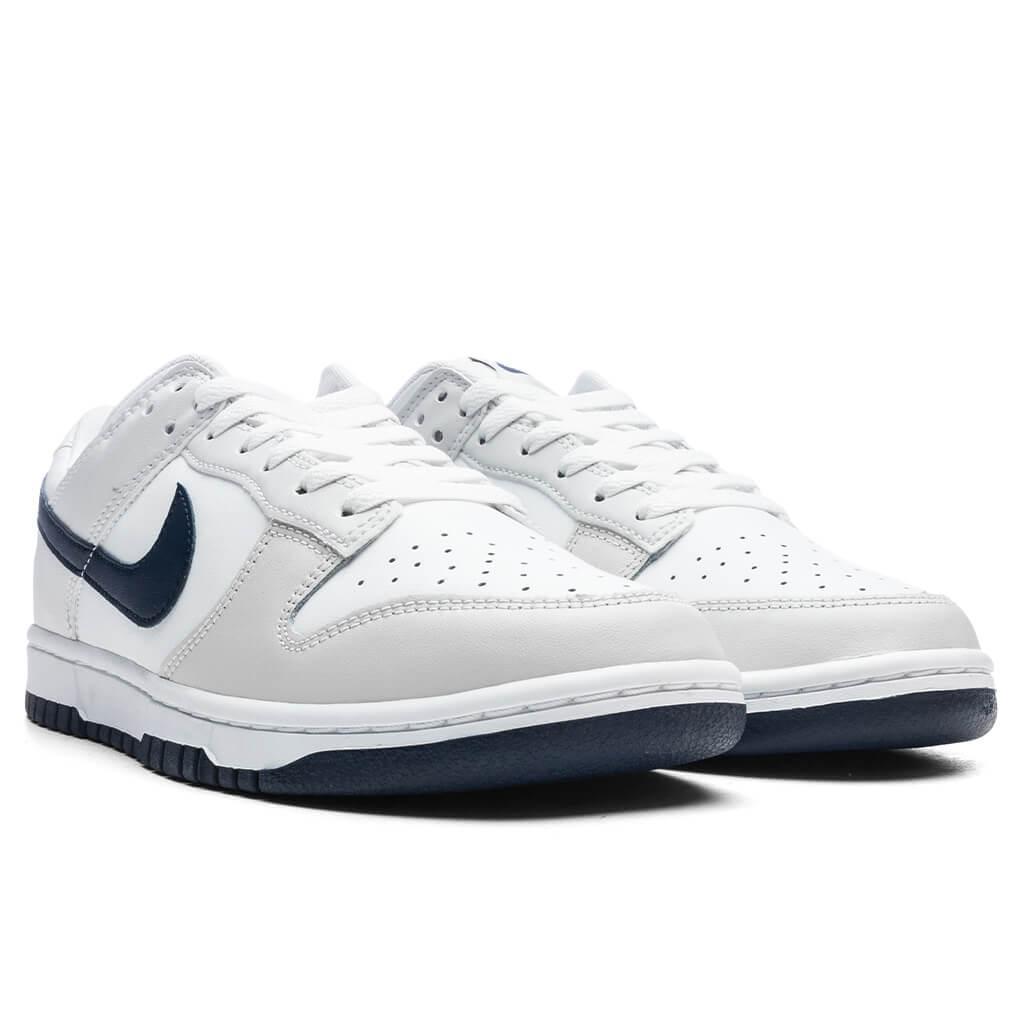 Dunk Low Retro - Summit White/Midnight Navy/Platinum Tint Male Product Image