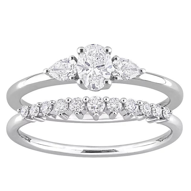 Stella Grace 14k White Gold 3/4 Carat T.W. Diamond Bridal Ring Set, Womens Product Image