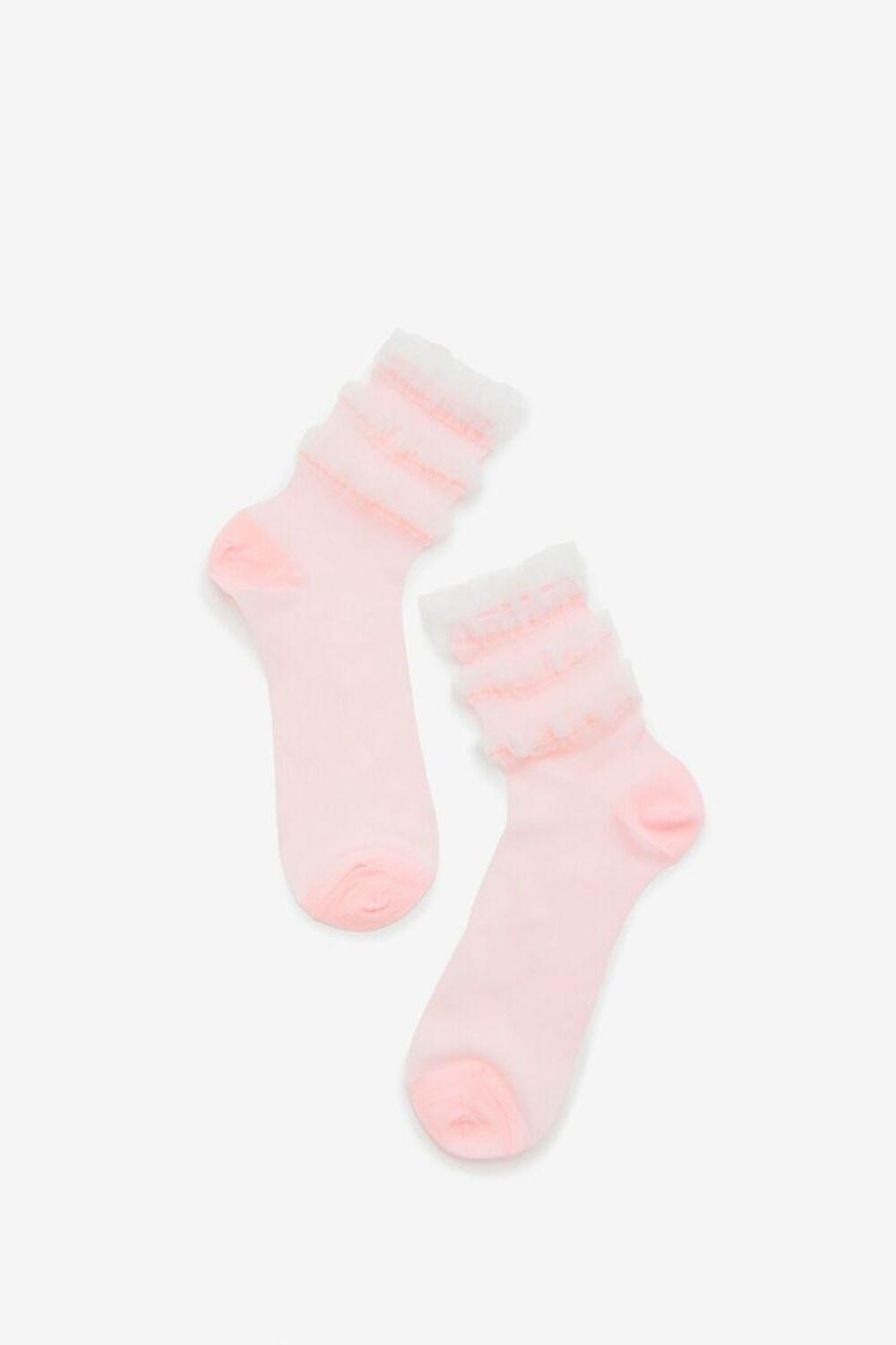 Ruffle-Trim Crew Socks | Forever 21 Product Image