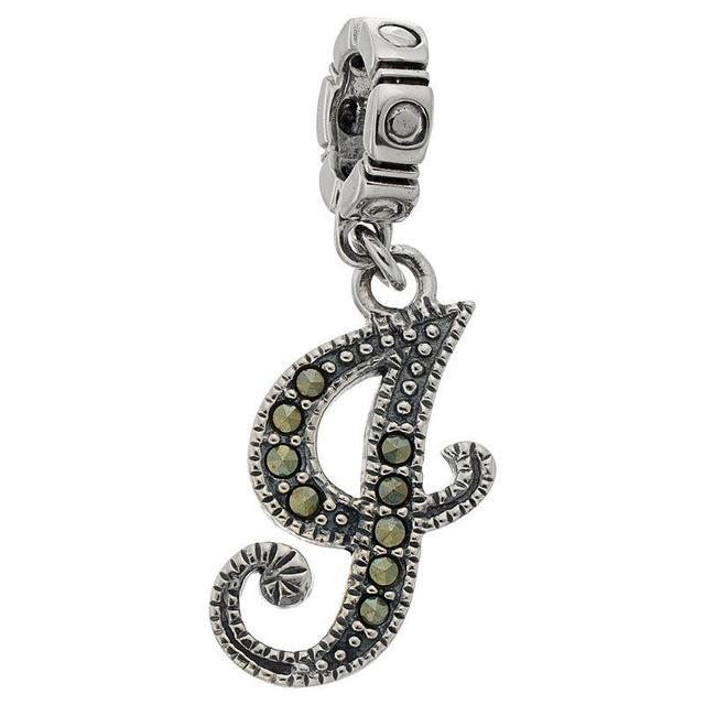 Lavish by TJM Sterling Silver Marcasite Initial I Charm, Womens Product Image