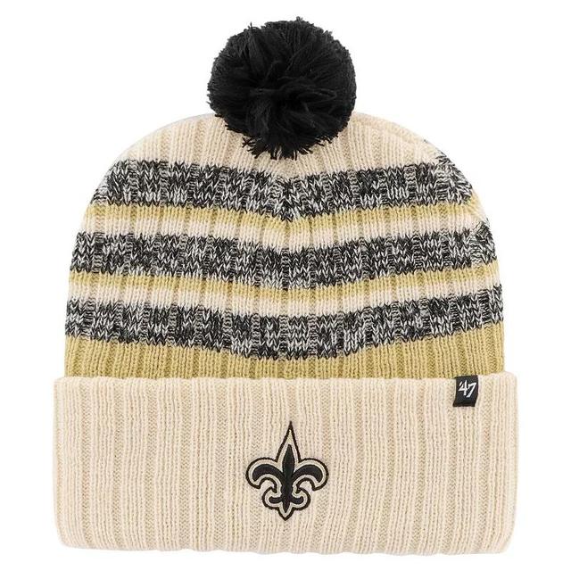 Mens 47 Natural New Orleans Saints Tavern Cuffed Knit Hat with Pom Product Image