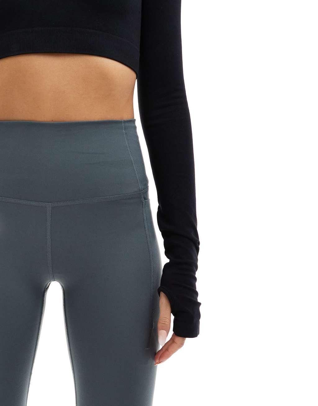 New Balance sport harmony high rise leggings with pocket in gray Product Image