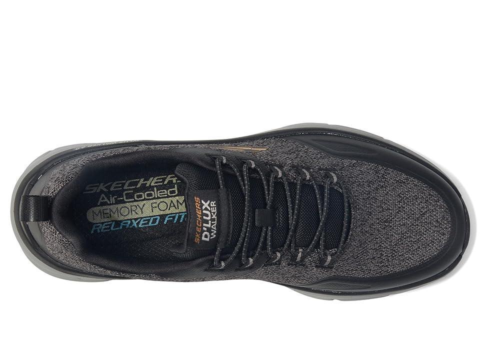 SKECHERS D'Lux Walker 2.0 Steadyway Charcoal) Men's Shoes Product Image