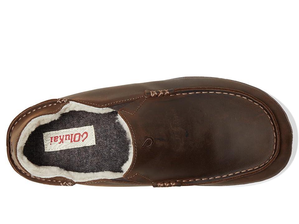 OluKai Moloa Slipper (Dark Wood/Dark Wood) Men's Slippers Product Image