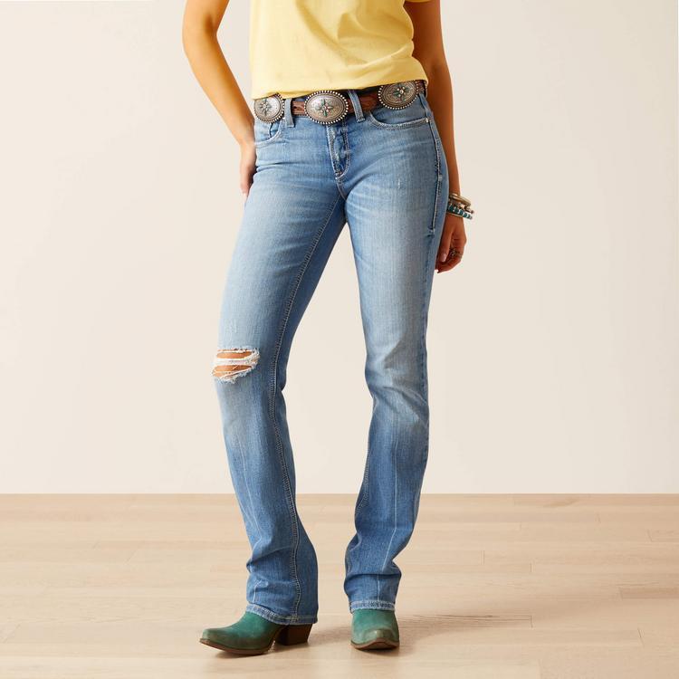 Ariat® Ladies' Perfect Rise Nika Straight Leg Jeans in Newport Product Image