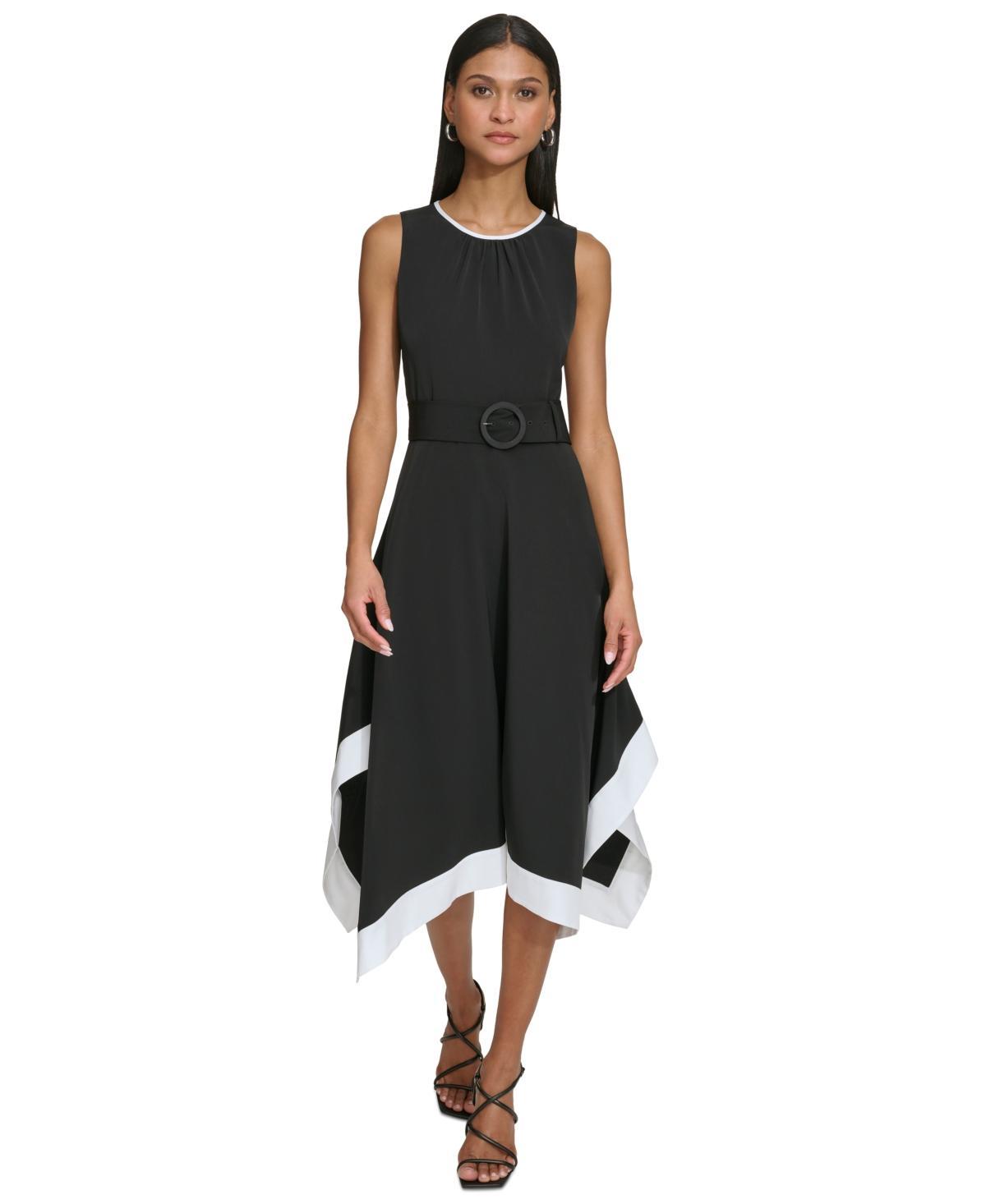 Karl Lagerfeld Paris Womens Hanky-Hem Midi Dress Product Image