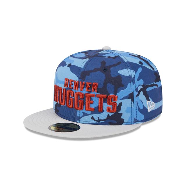 Denver Nuggets Blue Camo 59FIFTY Fitted Hat Male Product Image