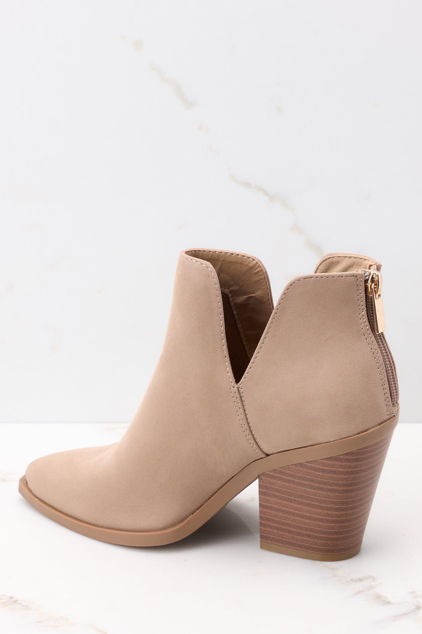 The Big Show Taupe Ankle Booties Product Image