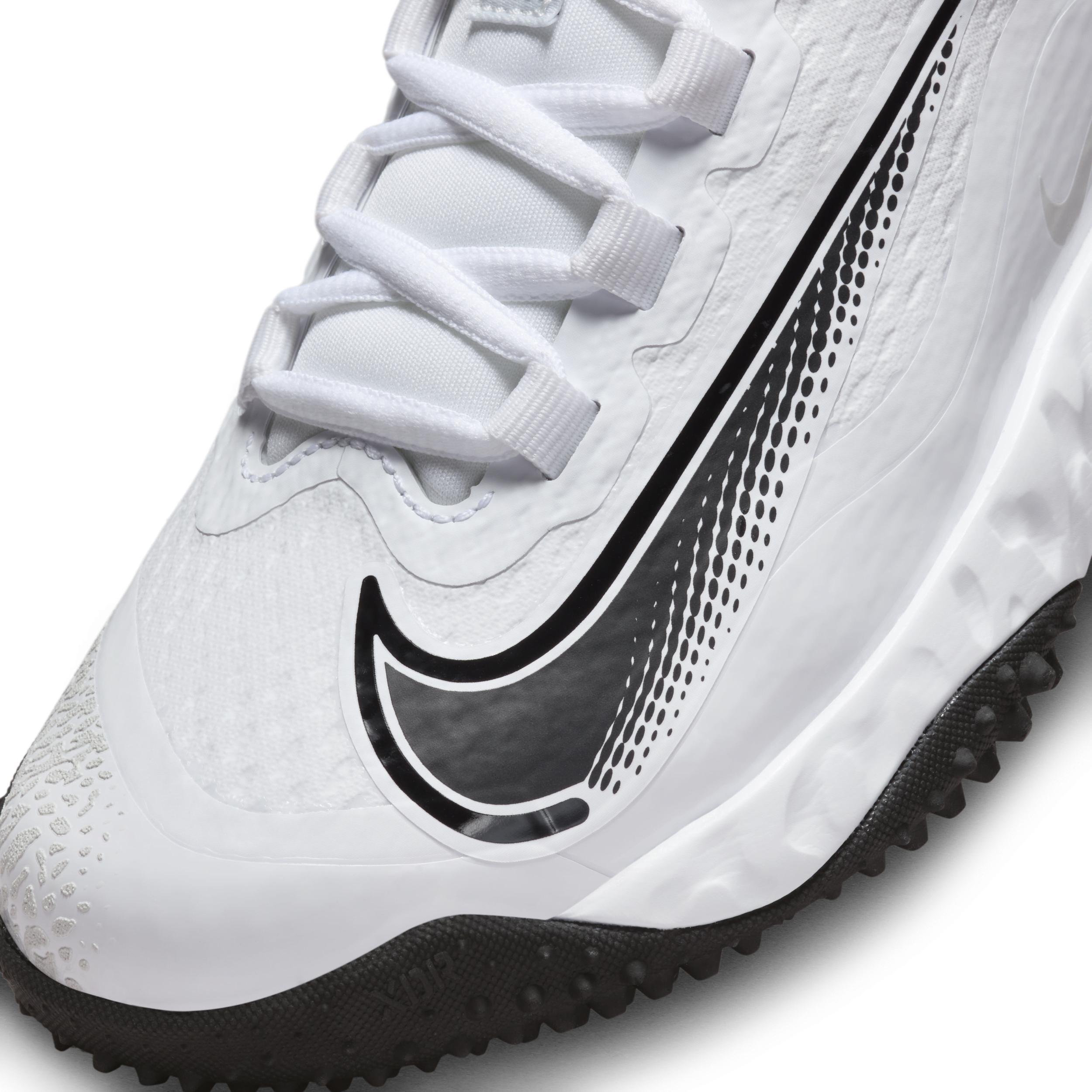 Nike Womens Nike Alpha Huarache Elite 4 TF - Womens Baseball Shoes White/Black/Photon Dust Product Image