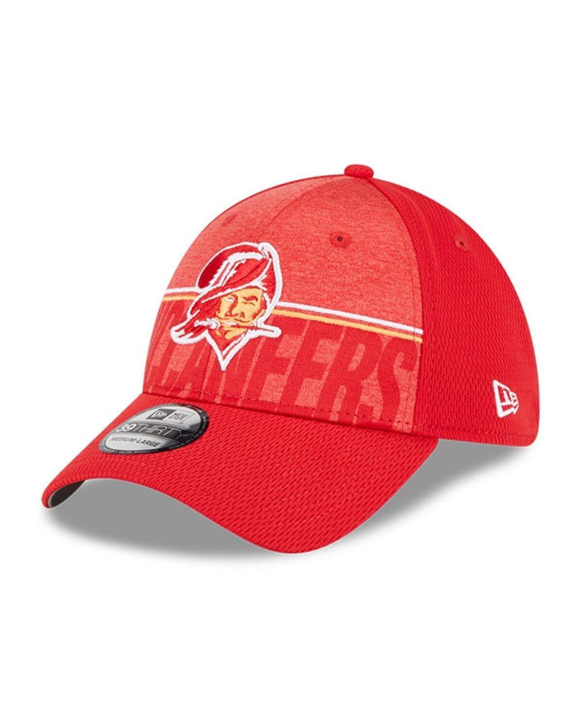 Mens New Era Red Tampa Bay Buccaneers 2023 Nfl Training Camp Throwback 39THIRTY Flex Fit Hat Product Image