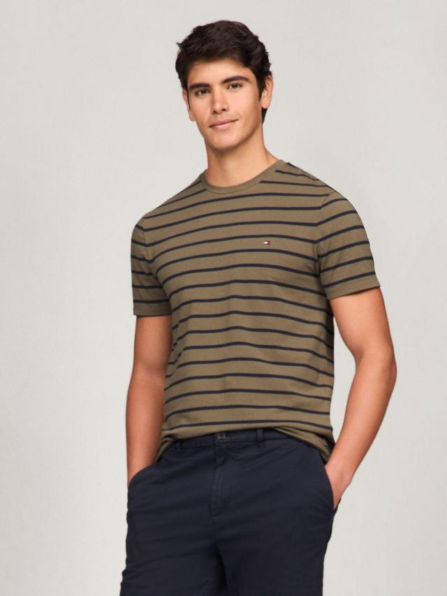 Tommy Hilfiger Men's Premium Stretch Stripe Slim Fit T-Shirt Product Image