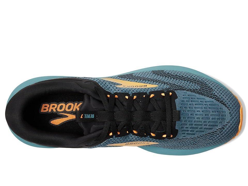 Brooks Revel 7 (Storm BlueOrange Pop) Men's Running Shoes Product Image