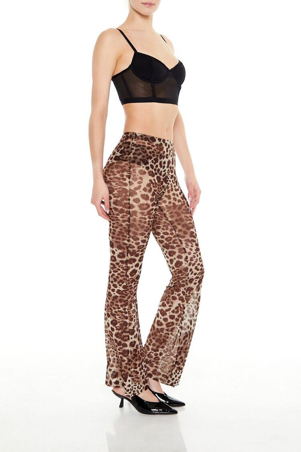 Mesh Leopard Print Pants | Forever 21 Product Image