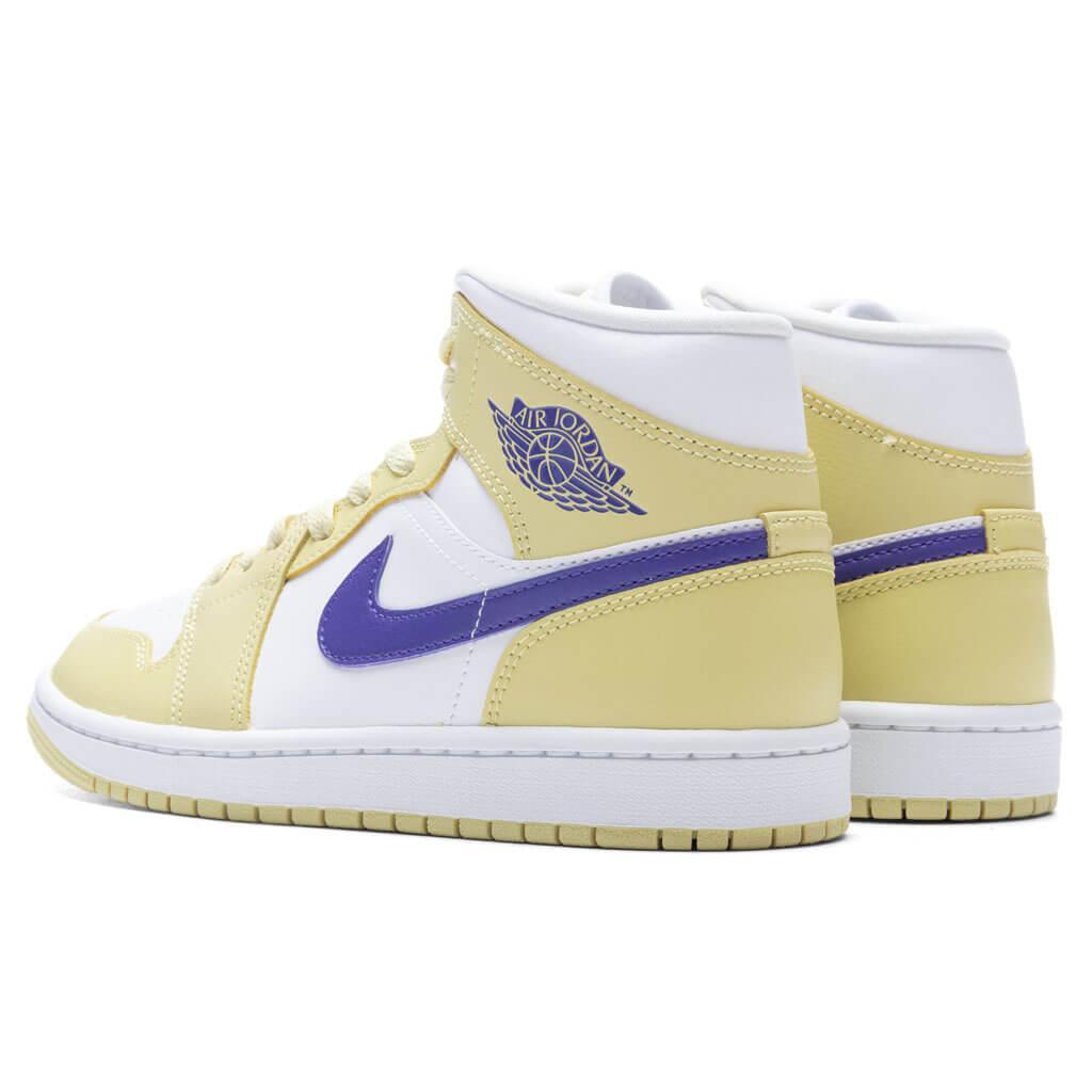 Air Jordan 1 Mid Women's - Lemon Wash/Lapis/White Female Product Image