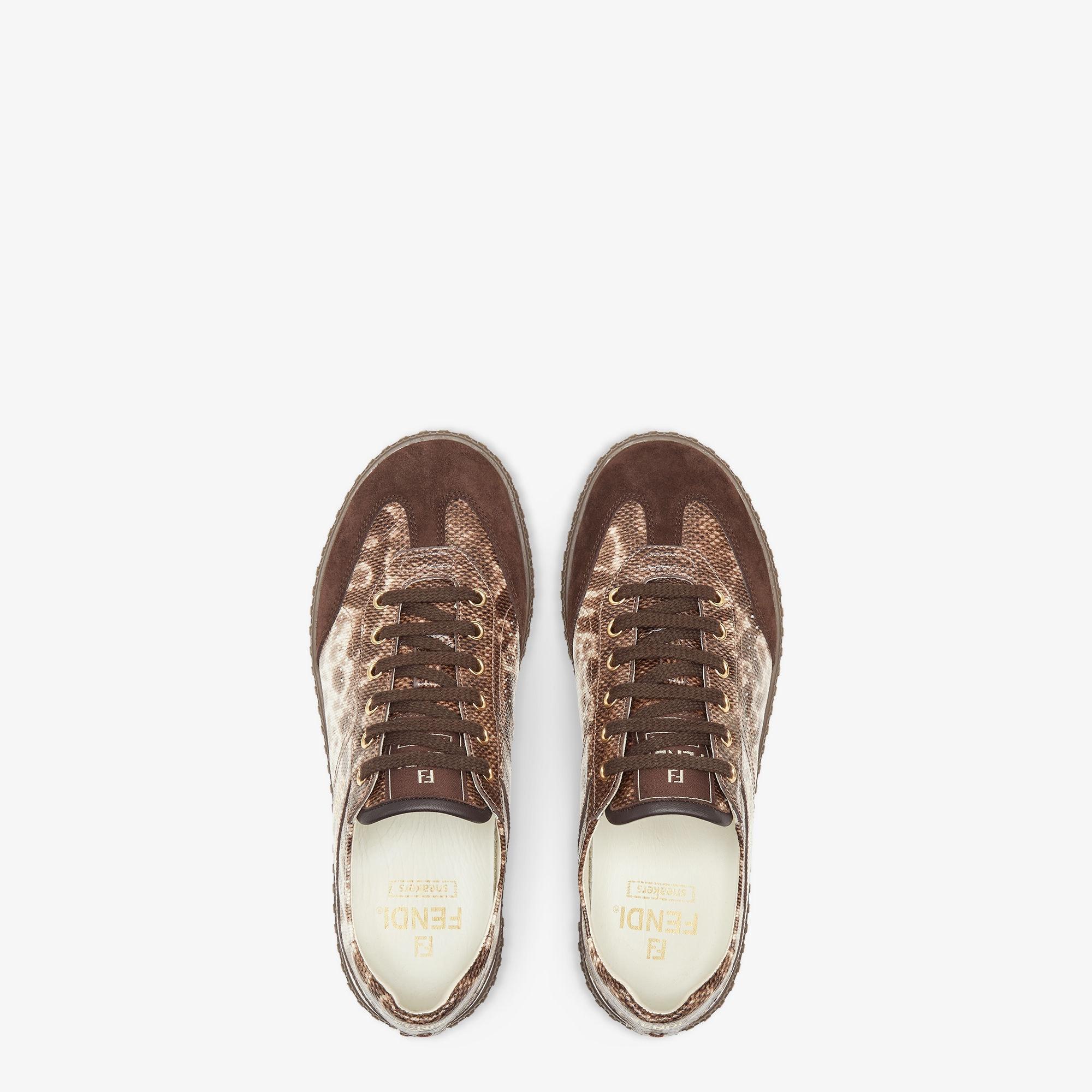 Fendi FlairBeige karung leather low-tops product image