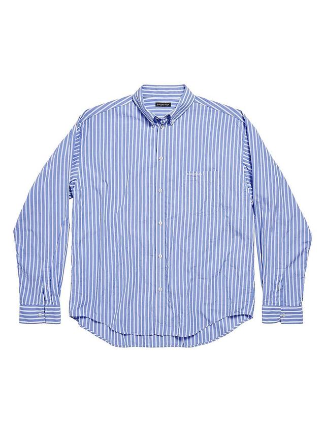 Mens Crinkled Striped Shirt Product Image