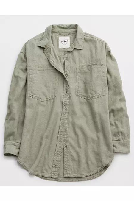 Aerie Anytime Fave Twill Shirt Women's Product Image