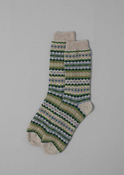 Fair Isle Socks | Green Multi Product Image