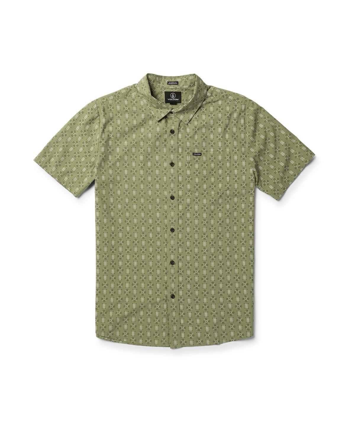 Volcom Stone Mash Short Sleeve Woven (Stone ) Men's Clothing Product Image