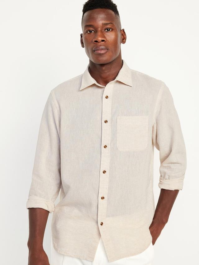 Classic Fit Everyday Linen-Blend Shirt Product Image