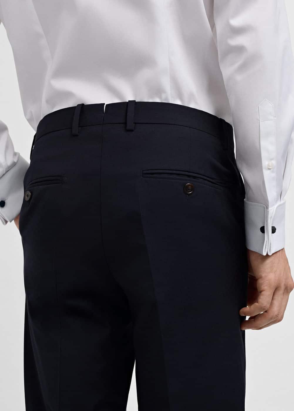 MANGO MAN - 100% virgin wool slim-fit suit pants dark navyMen Product Image