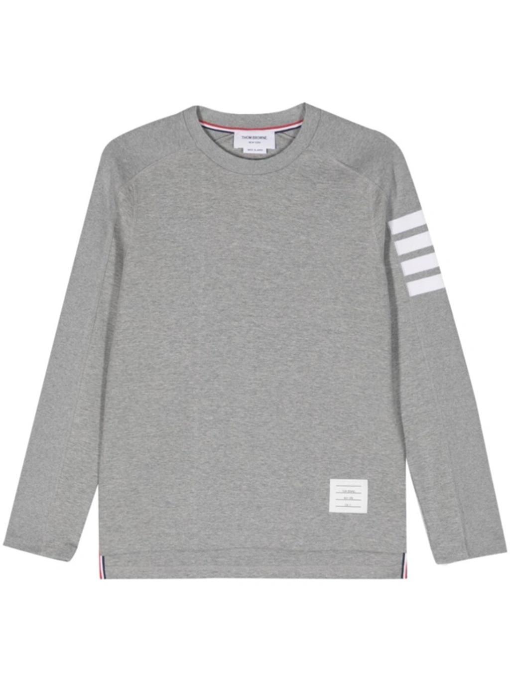 4-bar Cotton Sweatshirt In Grey Product Image