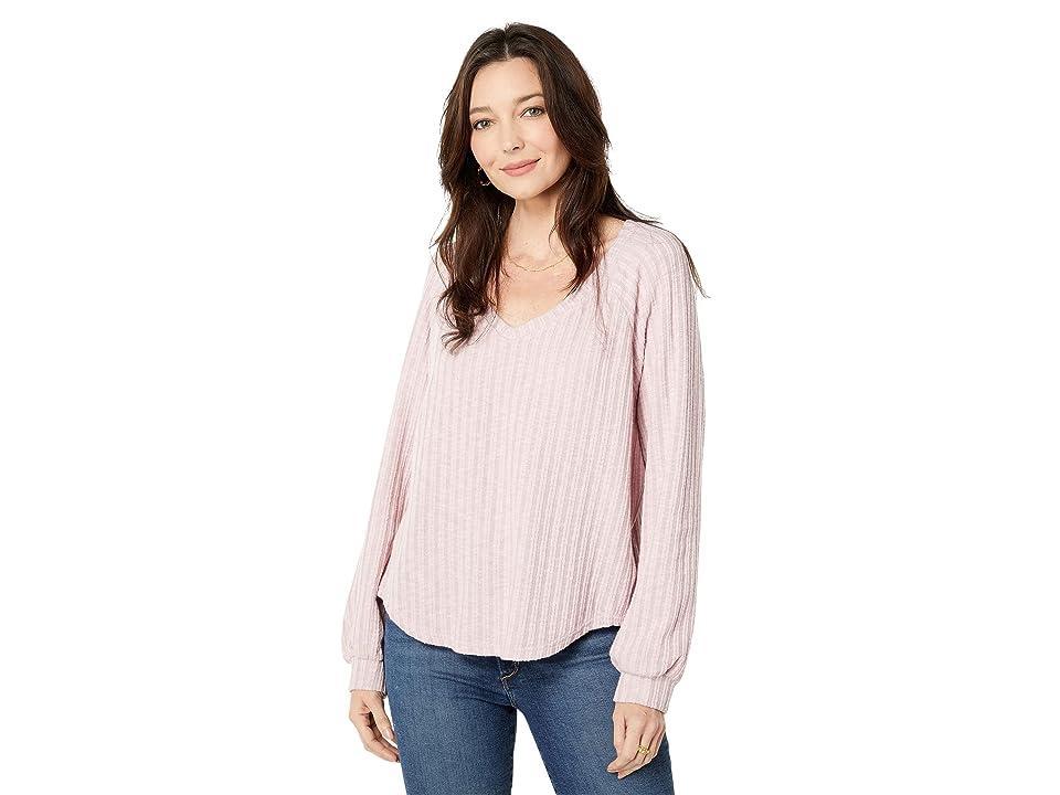 Dylan by True Grit Sweater Knit Easy V-Neck Women's Clothing Product Image