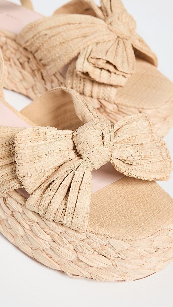 Loeffler Randall Gaby Pleated Bow Bow Braided Espadrilles | Shopbop Product Image